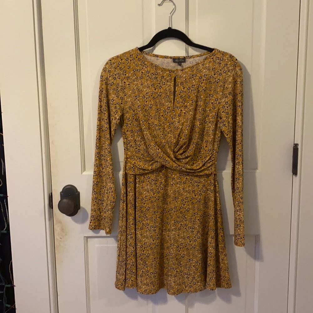 Yellow Floral Lily Rose Dress